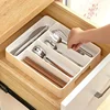 4/5 Easy Clean Compartments Cutlery Organizer Drawer Divider Tray Rectangle Kitchen Spoon Fork Separation Box Home Storage 1