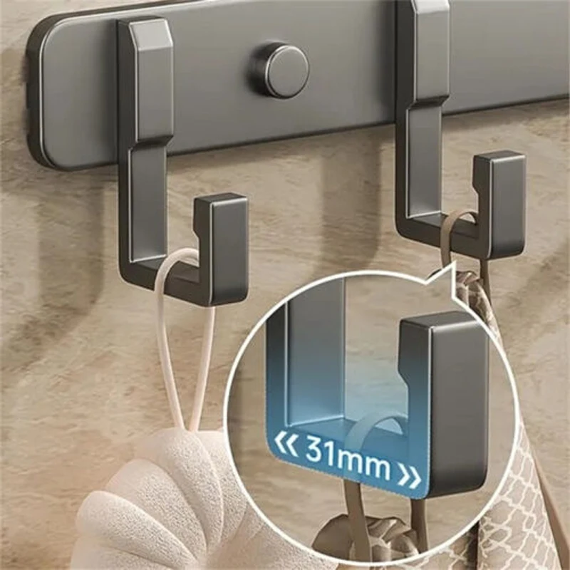 Aluminum 3 To 7 Hooks Bathroom Towel Hat Coat Rack Wall Mount Home Hanger Robe Clothes Door Hook Hanging Holder Organizer multifunctional hooks,towel holder,shower towel rack