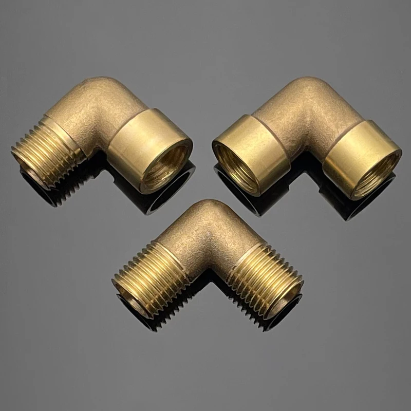 Female x Male Thread 90 Deg Brass Elbow Pipe Fitting Connector Coupler 1/8" 1/4" 3/8" 1/2" 3/4" 1" Female x Male Thread 90 Deg Brass Elbow Pipe Fitting Connector Coupler For Water Fuel Copper adapter