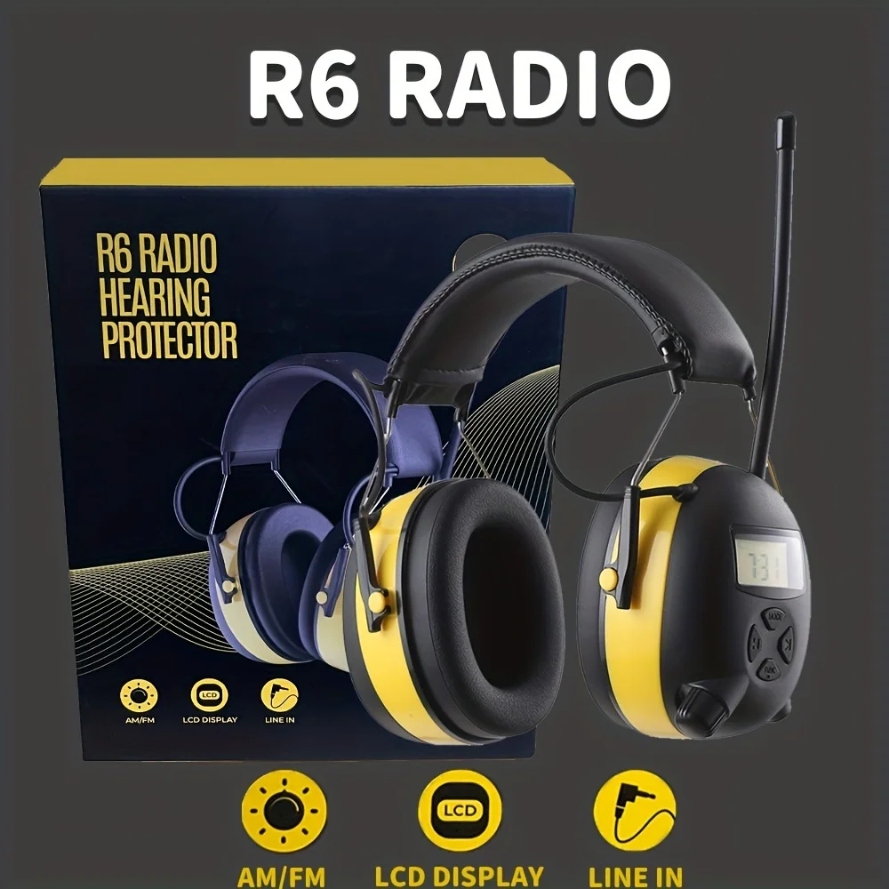 Hearing Protection Bluetooth Earmuffs Noise Canceling Headphones AM/FM Radio Wireless Earphones