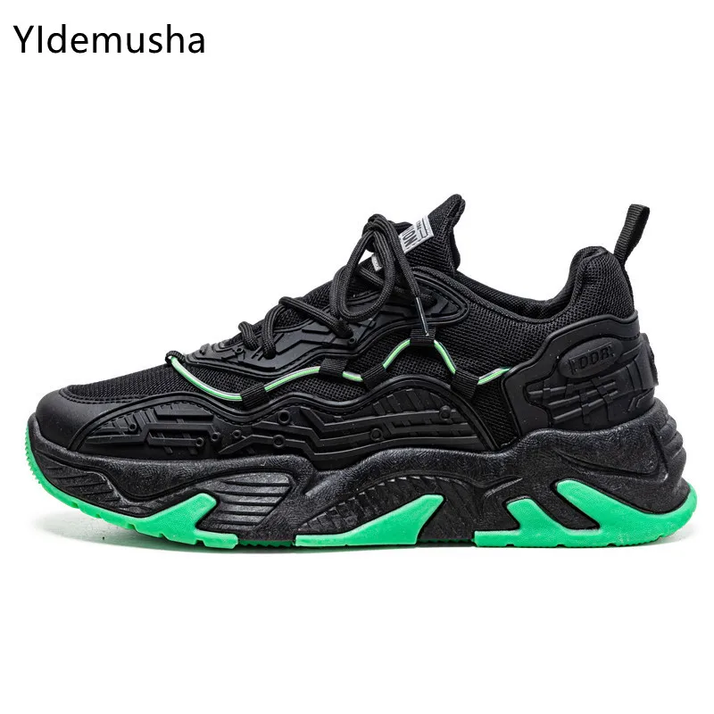 

New Fashion Men's Sneakers Fiber Mesh Running Casual Shoes Lightweight Anti-slip Wear-able Air Cushion Tennis Students Boy Shoes