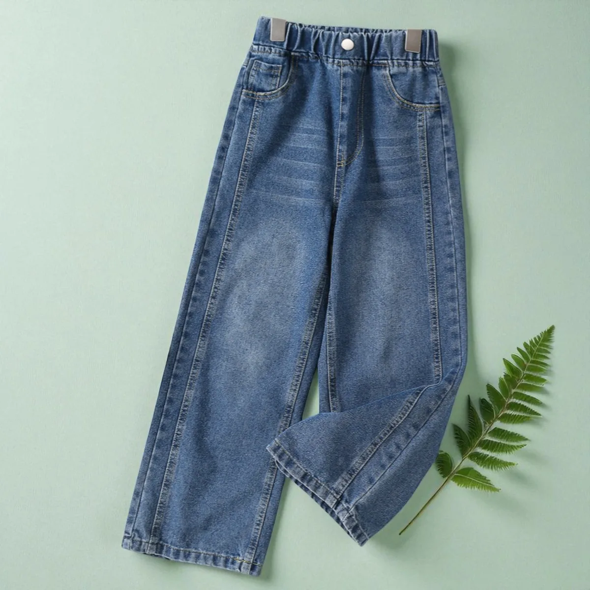 السراويل للفتيات الجينز المراهقين ملابس الأطفال فراشة طباعة السراويل ربيع الخريف الطفل الاطفال الملابس الجينز 6 8 10 12 14 Y