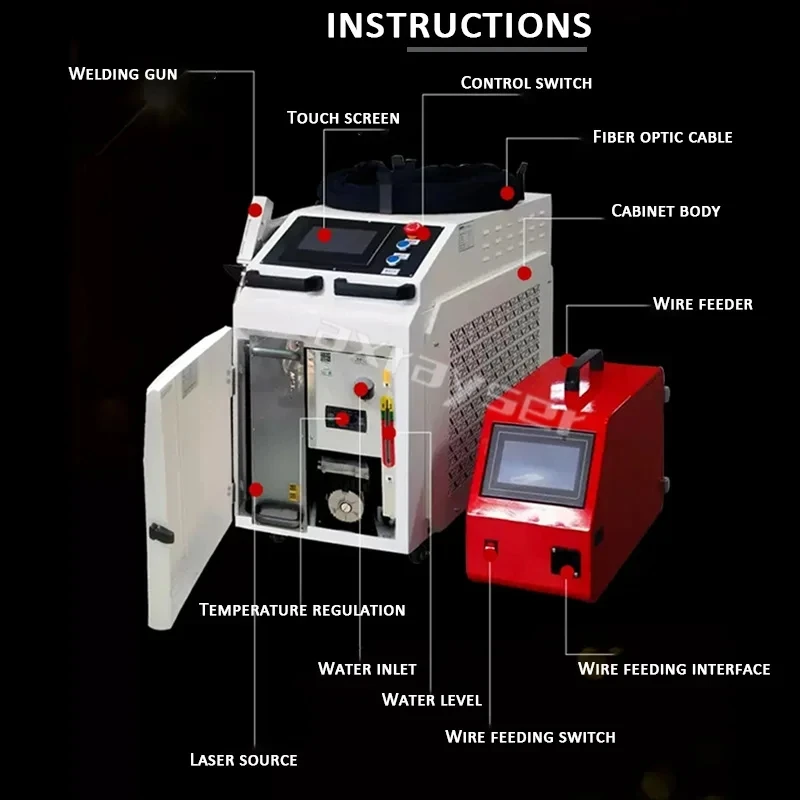 Axrayser 3000w Handheld Laser Welding Machine for Metal Aluminum 4in1 Handheld Laser Welding Cutting Cleaning 5