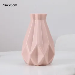 Modern Nordic-Style Imitation Ceramic Flower Vase (Style2 pink)