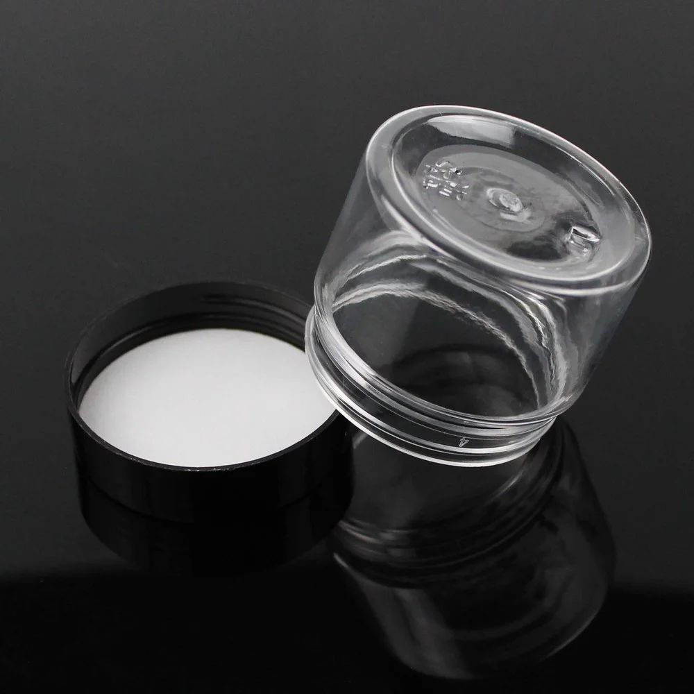 1pc 50ml 명확한 플라스틱 라운드 화장품 용기 메이크업 상자 여행 얼굴 크림 항아리 뚜껑, 라운드 화장품 용기