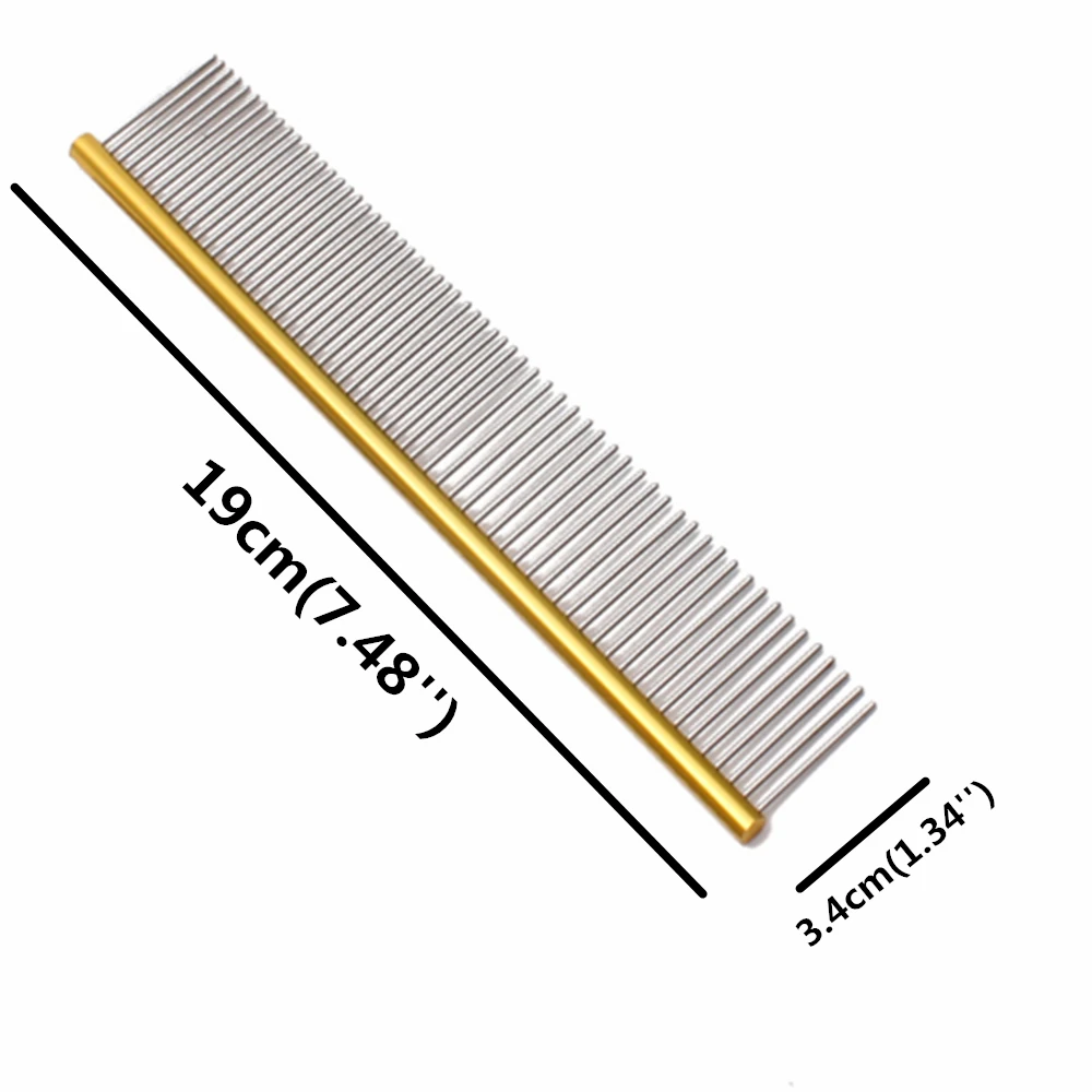Aluminum Alloy Pet Grooming Brush - Knot Massage & Hair Cleaning Tool