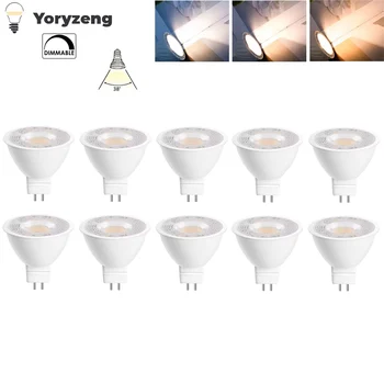 10Pcs Dimmable 7W MR16 LED Spotlight Bulbs 38 Degree Beam Angle 220V 12V 24V Cold Warm White For Spot Lights Tracking Lights DIY
