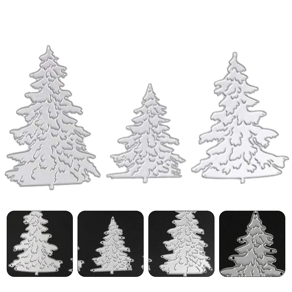

3 Pcs Christmas Die Craft Cutting Dies Tree Metal Template Carbon Steel Bird Embossing