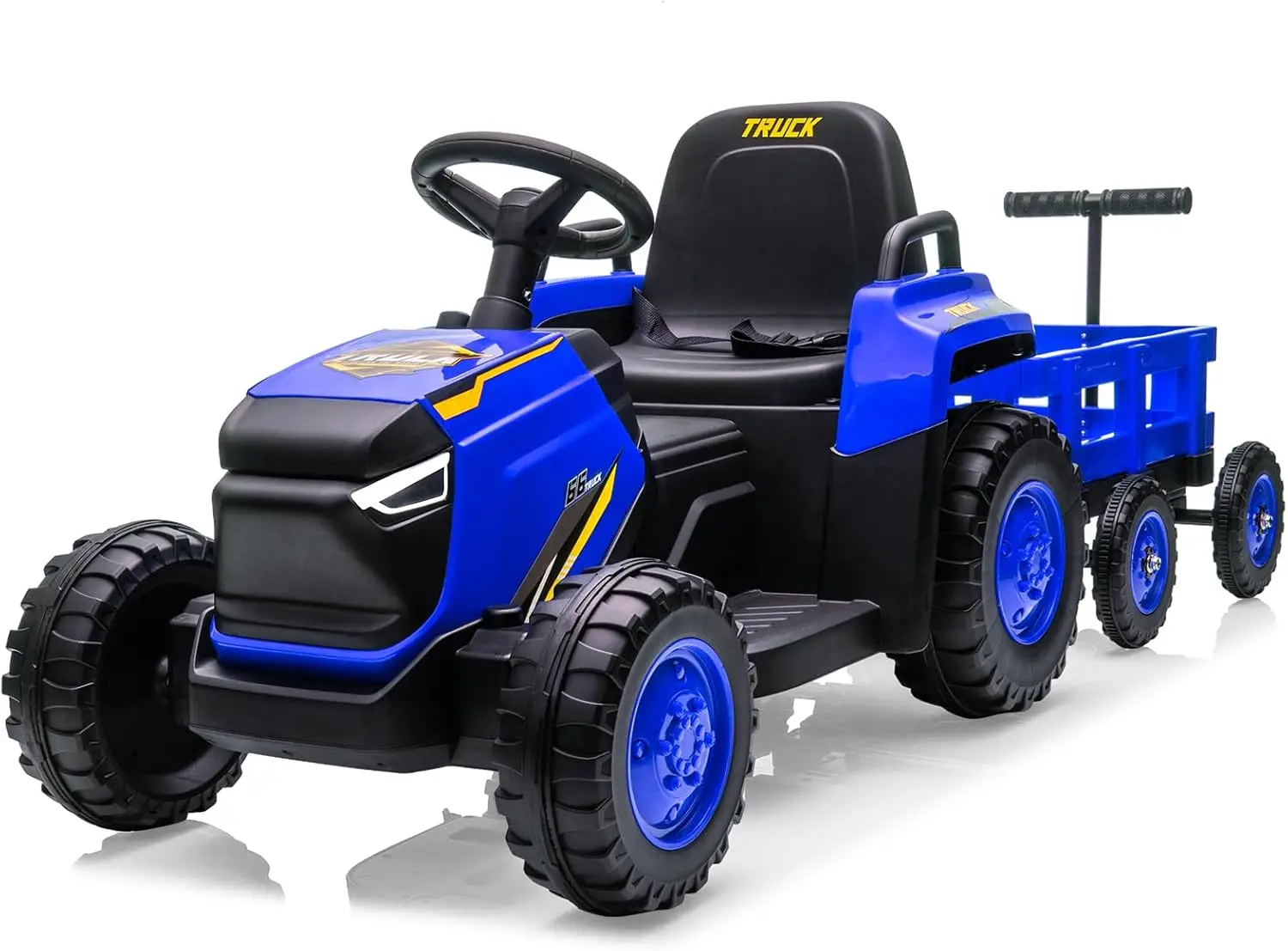 Trattore Elettrico per Bambini 12V con Rimorchio Rosa
