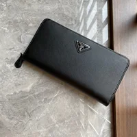 High-Quality Leather Handbag Large Capacity Men's Long Style Business Clutch Wallet Multi-Card Slot Premium Quality