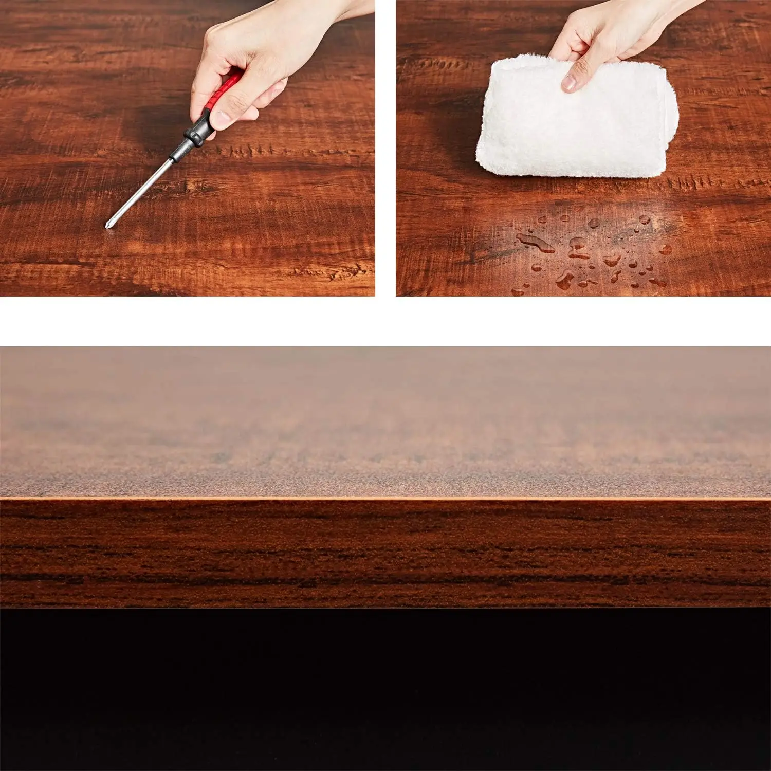 63 Inch Computer Desk, Home & Office PC Laptop Study Writing Table Workstation with Leg Bars, Modern Simple Industrial Style