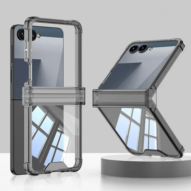 Luxury Ring Holder Airbag Hinge Protection Phone Case - Candy Clear Cover