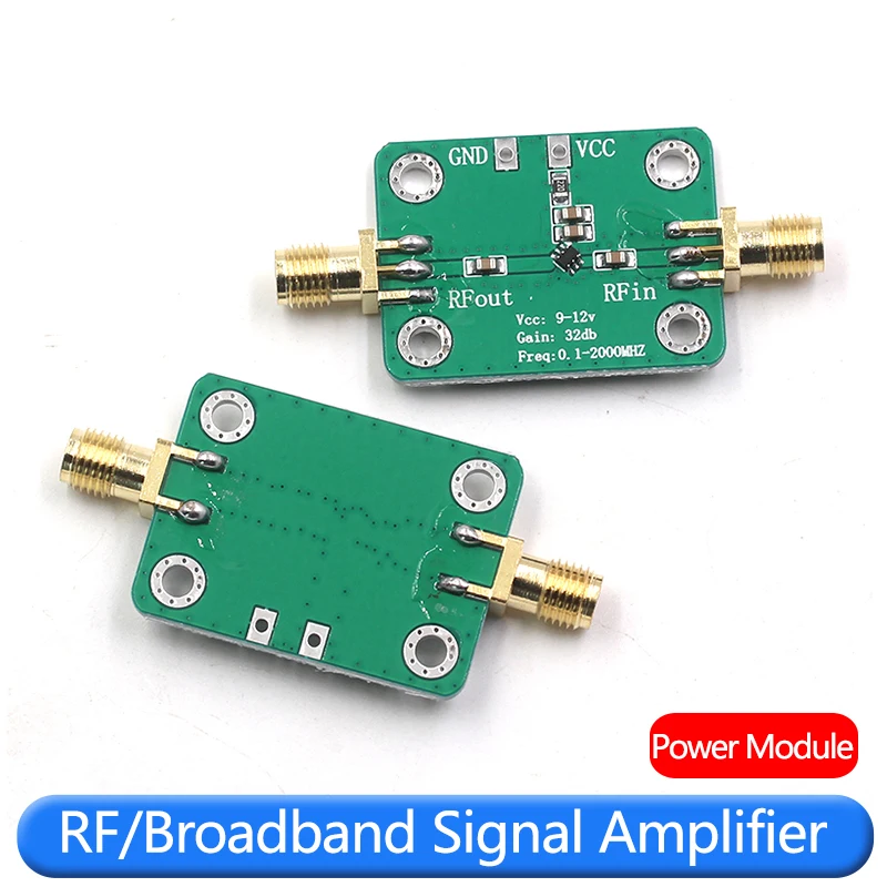 RF wideband low noise amplifier LNA wideband amplifier module 0.1-3000MHz gain 30dB DC power supply voltage 5~12V