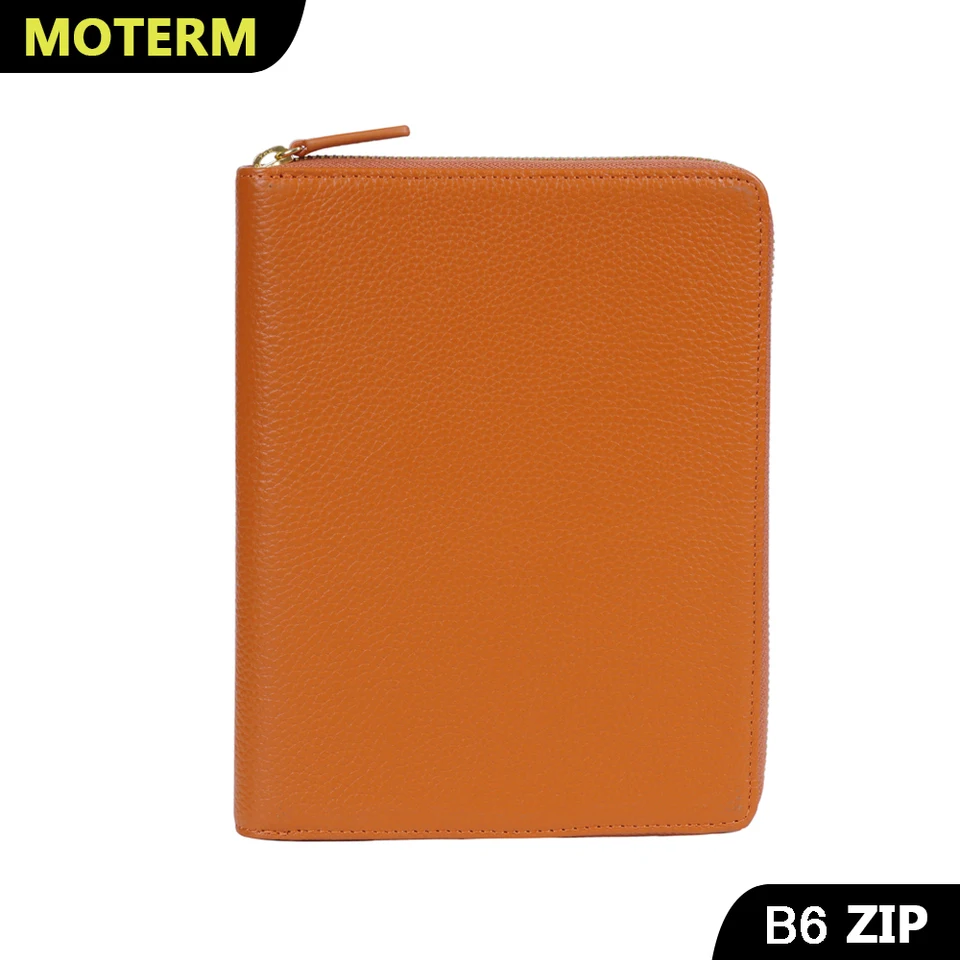 Moterm Full Grain Vegetable Tanned Leather A5 Zip Cover With Top Pocket  Planner Zipper Notebook Organizer Agenda Journal Diary - Notebook -  AliExpress