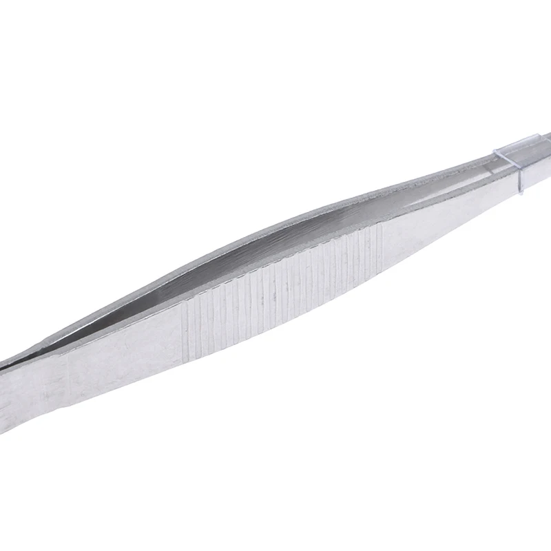 5Inch Stainless Steel Toothed Tweezers Home Tissue Tweezers Precise Grip Hook Head Heat Resistant Repairing Hand Tools