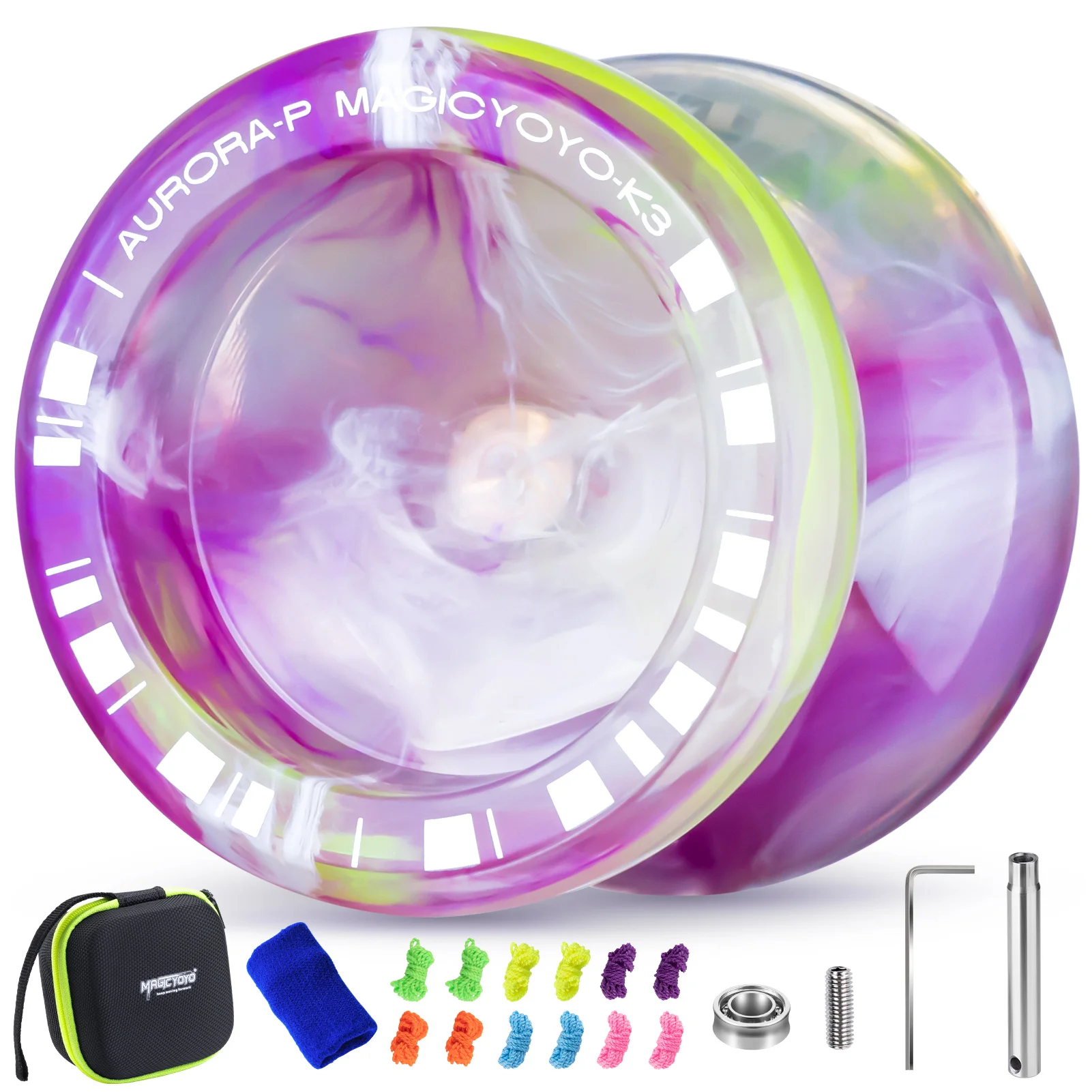 Yoyo Ball MAGICYOYO K3 Aurora-p Yoyo Kids Responsive Yoyo Beginner Professional Trick Yoyos Extra Unresponsive Bearing
