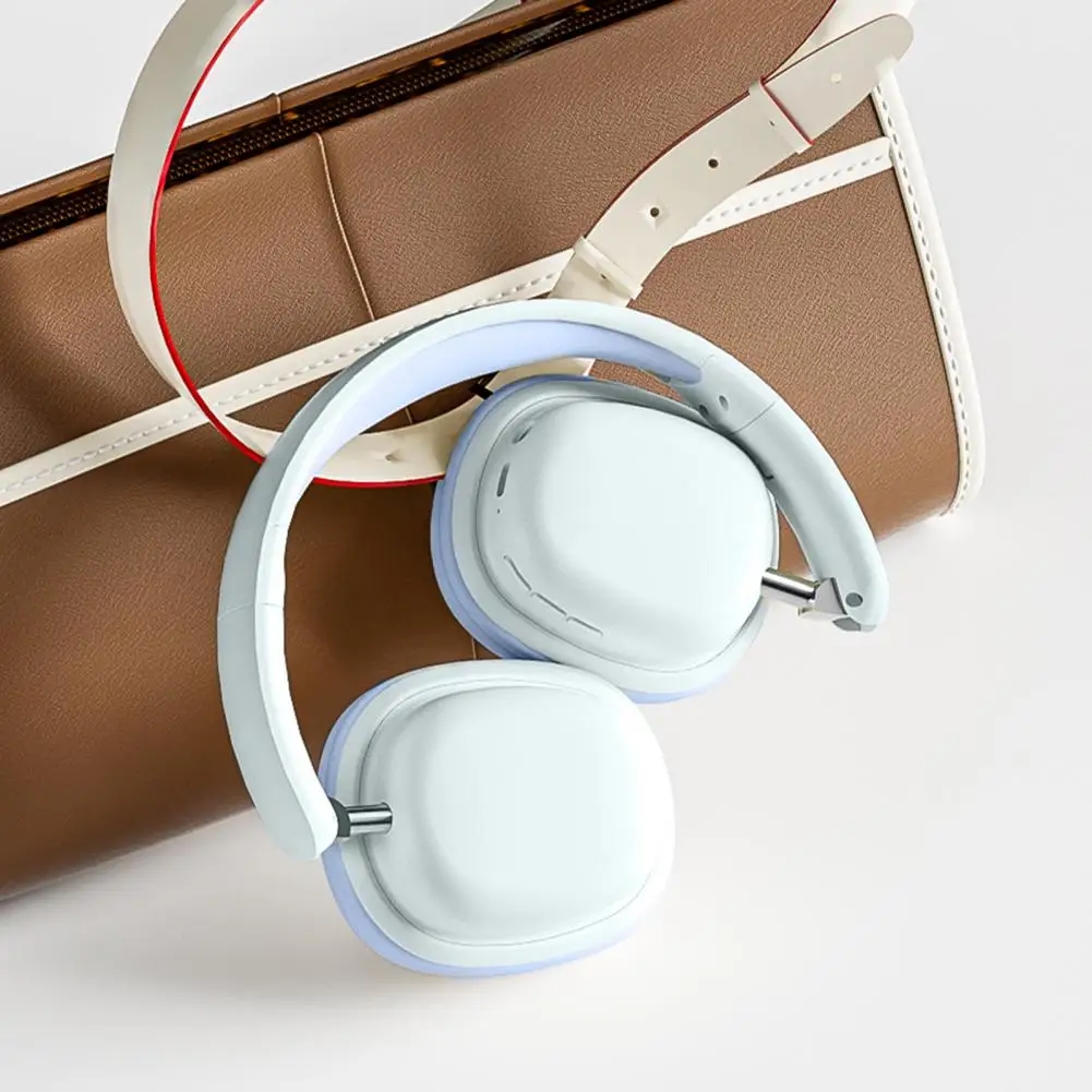 Auriculares portátiles giratorios, orejeras de proteína cómodas, auriculares inalámbricos Hifi para juegos con micrófono plegable, reducción de ruido para alto