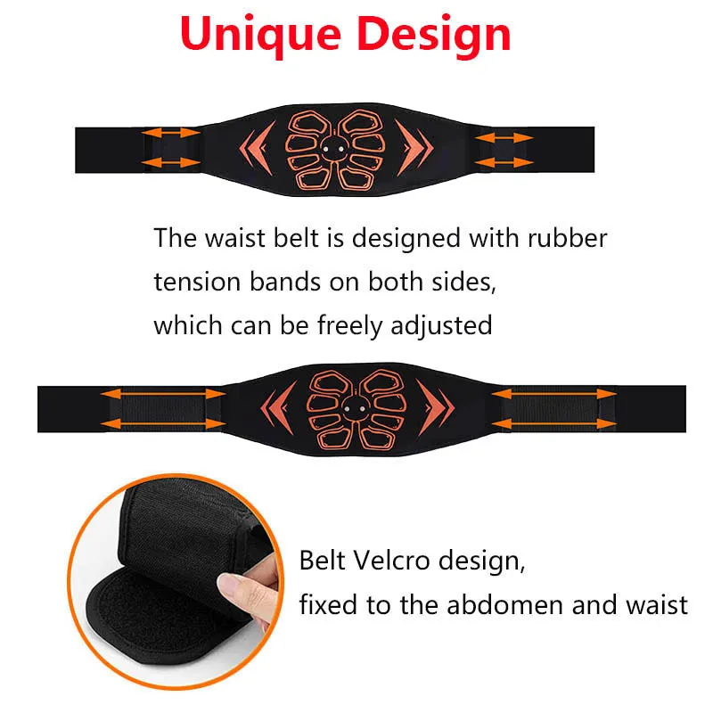 EMS Muscle Stimulator Abdominal Toning Belt Muscle TonerSmart Arm Leg Ab Trainer Waist Massager Weight Loss Fitness Equiment