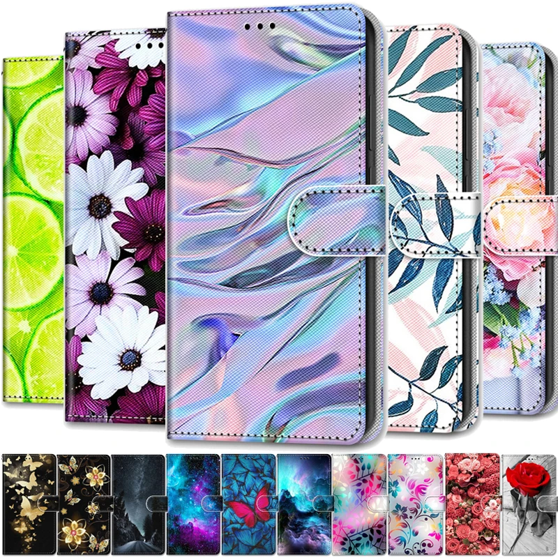 

Leather Magnetic Case For Xiaomi Redmi Note 12S 12C Note12 4G Note 12 Turbo 5G Note12S Phone Cover Flip Wallet Painted Funda