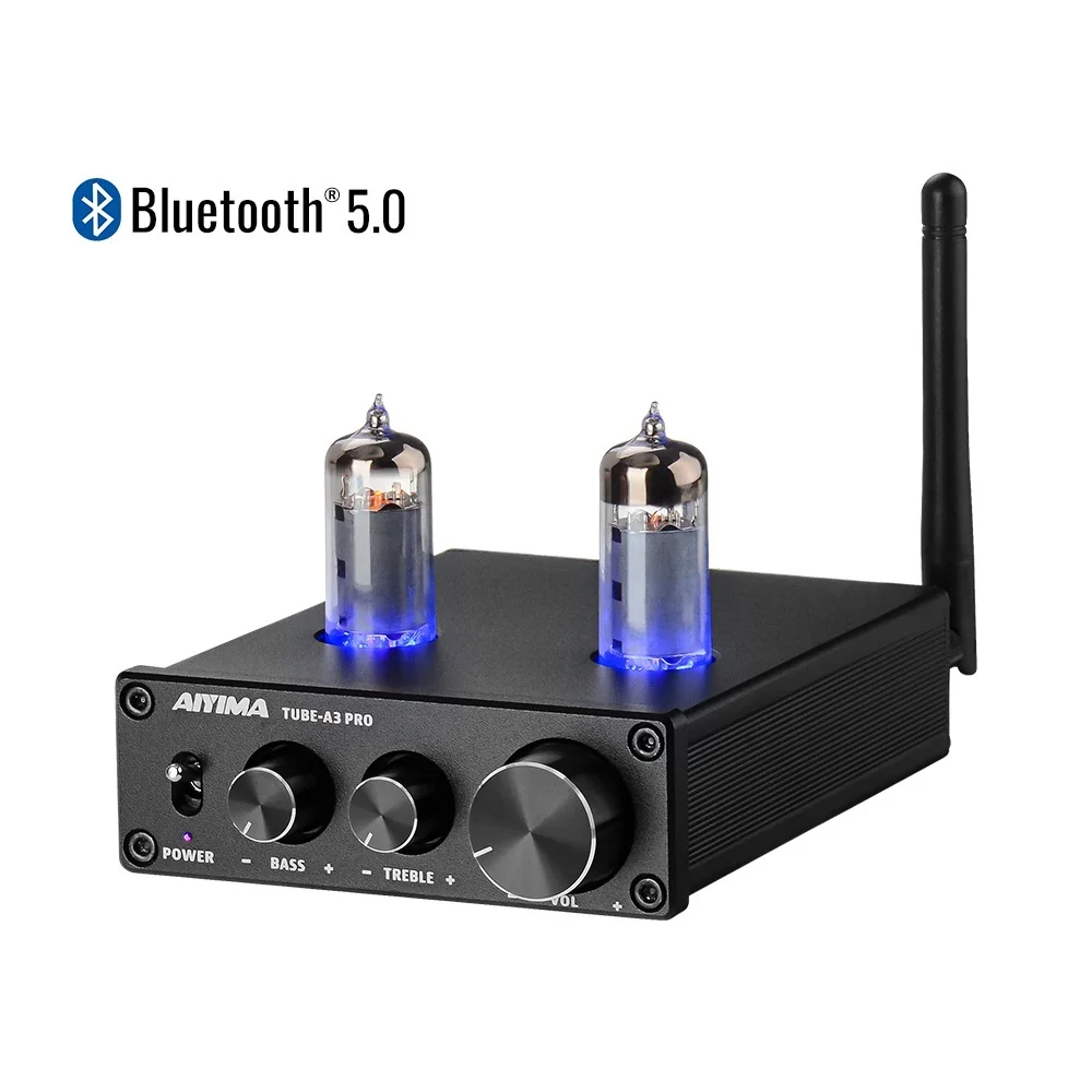 

New Audio Tube A3 Pro Vacuum Tube Amplifier Preamplifier Bluetooth 5.0 Bile Pre AMP Preamp With Treble Bass Tone Adjustment