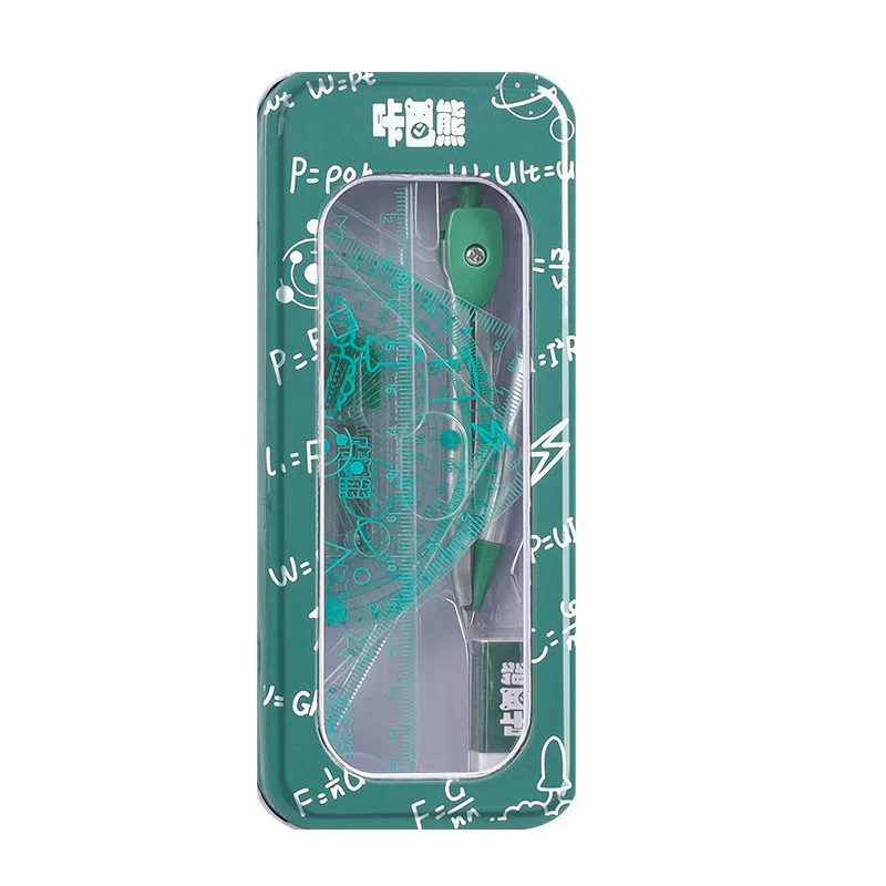 8PCS Drawing Set Compass Ruler Protract Learning Tools Mathematical Stationery Math Drawing Set for Students Accessories