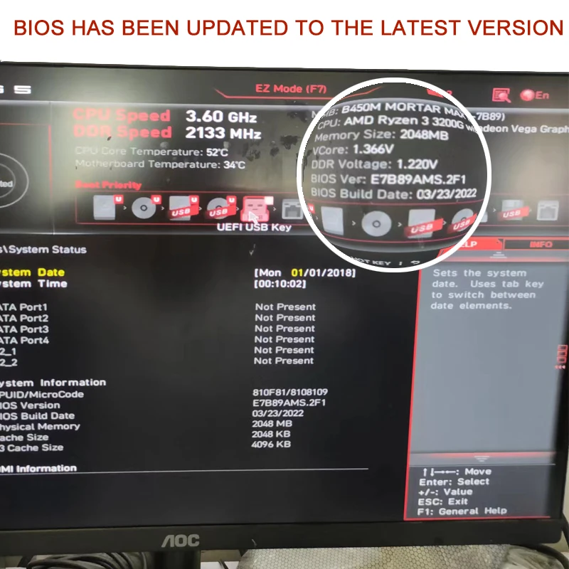 Msi B450m Mortar Max Bios