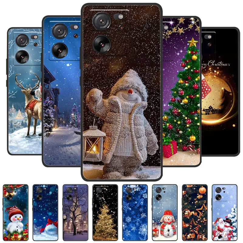 Custodia Morbida In Silicone Natalizio Per Xiaomi 13T 12 T Pro 14 13 Lite 12 T Paraurti Di Copertura Per Xiaomi 14 Pro 13Tpro 12 T Cute Bumper Funda