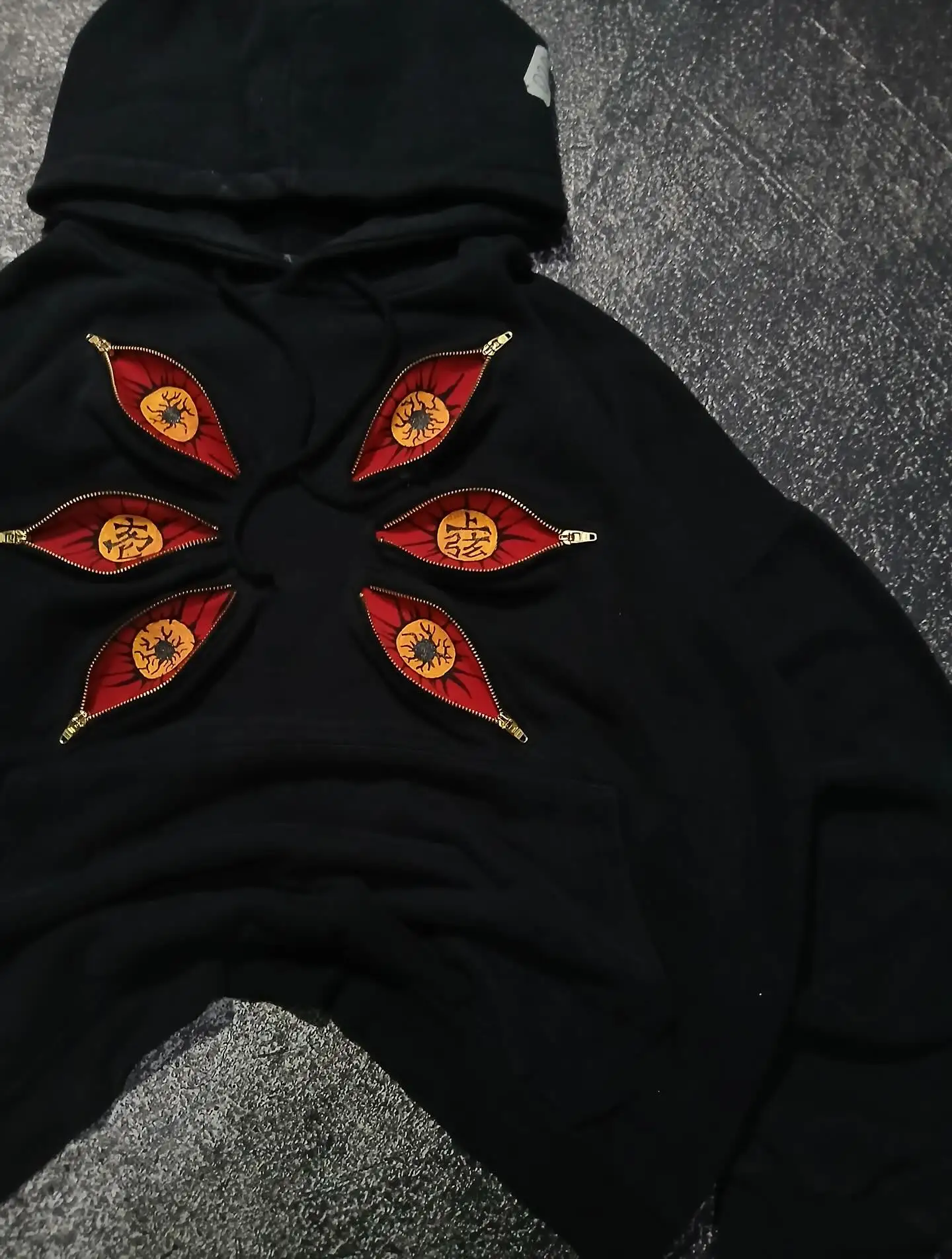Punk Six Eye Kokushibo Graphic Oversized Hoodies Gothic Casual Hoodie Sweatshirts Streetwear Harajuku Y2k Men Women Clothing