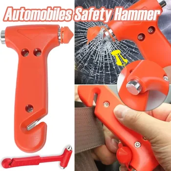 Martello di Sicurezza per Auto Due-in-Uno, Rompi-Vetro di Emergenza di Alta Qualità, Taglia Cinture di Sicurezza, Strumento di Salvataggio e Fuga
