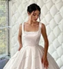 Simple Wedding Dresses Newest Bridal Gowns Square Collar Princess Robes For Formal Party Elegant Vestidos De Novia Customized 3