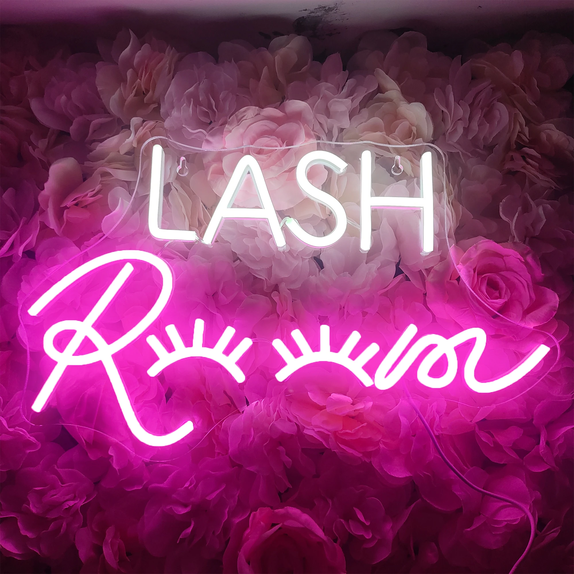 LED Neon Sign Lights LASH Room Decoration Wall Art Neon Light Beauty Salon Decor Pink Neon LED Sign Business Signboard LED Light custom neon 40x23cm beauty salon led neon sign lights hair lashes nails brows room decoration art wall hanging neon lights sign