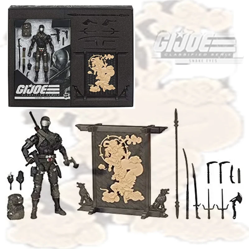 

G.I. Joe Classified Series Snake Eyes Deluxe Edition Anime Action Figures Toy Set Ko Collectible Model Doll Kid Christmas Gifts