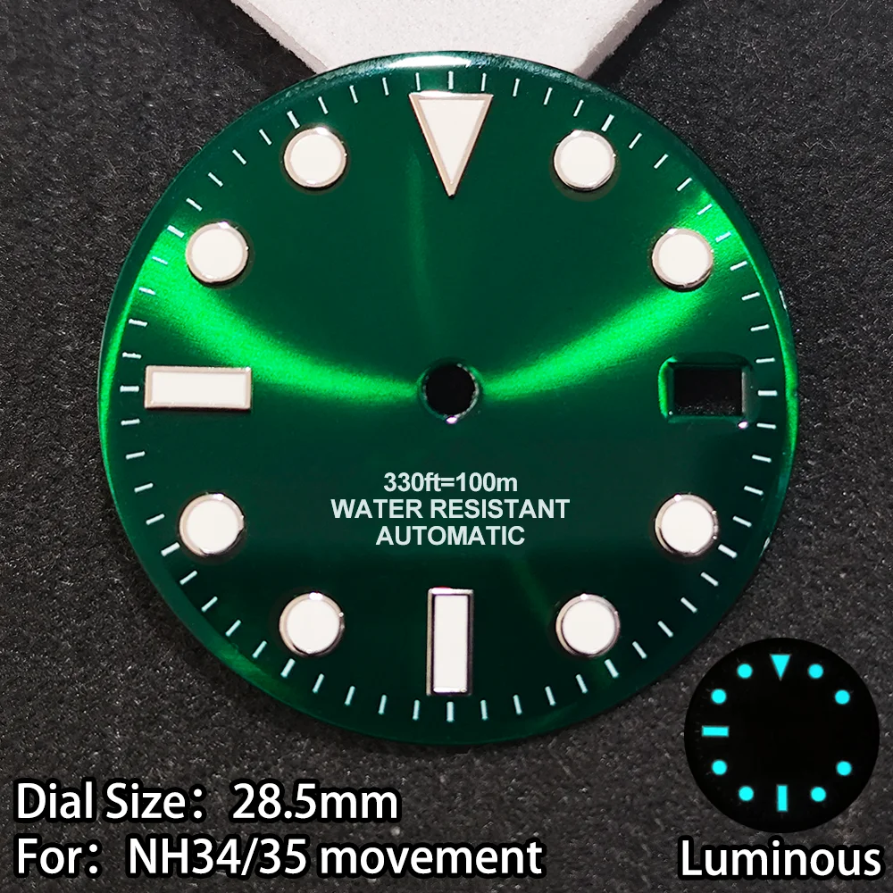 NH35 Dial NH34 28.5mm Dial NH34 gmt dial BGW9 Blue Luminous Dial NH35 Hand NH34