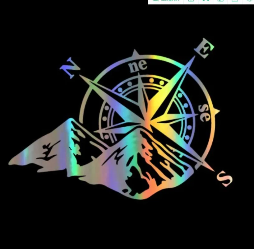 4X4 Off Road Decal Sticker Mountain Compass Car Vinyl Fit For Jeep Ford