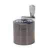 4-Layer Zinc Alloy 40mm Herbal Crusher Tobacco Grinder Smoke Manual Kitchen Herb Metal Layer Grinders Spice Mill Accessories 4