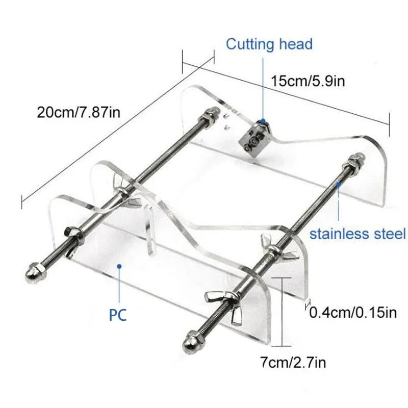 Glass Bottle Cutter, Fixm Square & Round Bottle Cutting Machine, Wine Bottles and Beer Bottles Cutter Tool Accessories Tool Kit 2