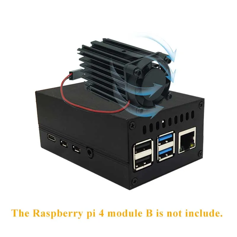 Raspberry Pi 4 Alüminyum Kasa Mini ICE Tower Soğutma Sistemi, 25mm Sessiz Soğutma Fanı + Soğutucu Kiti ile Raspberry Pi 4 model B için