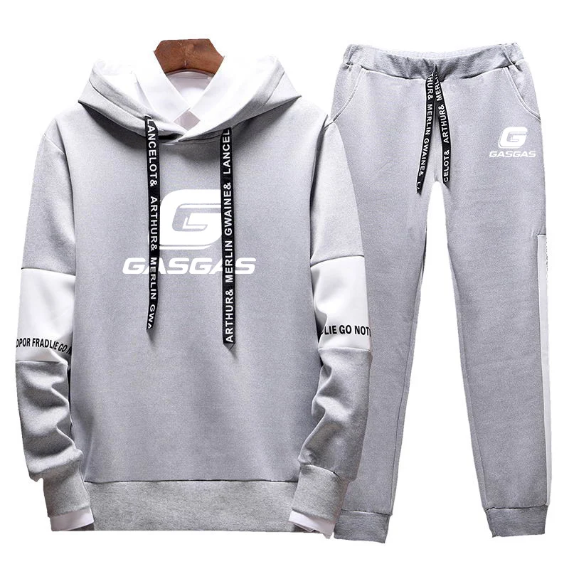 Motorcycle GasGas men's tricolor with fashion sportswear long sleeve hoodie+pants casual suit
