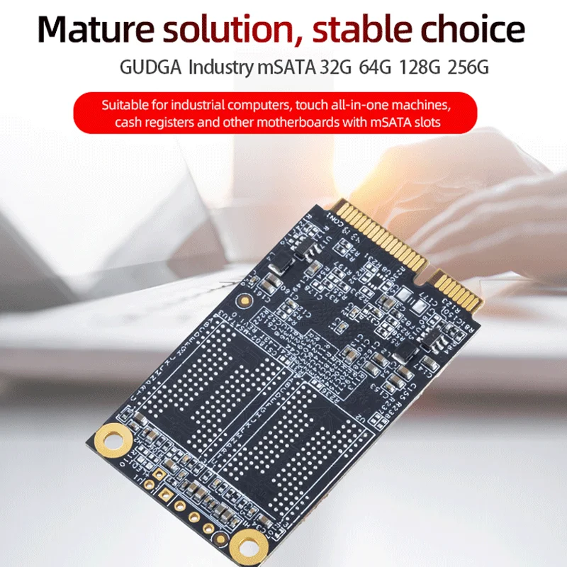 Gudga-ssd Msata Mini Sata para Laptop e Desktop Unidade de Estado Sólido Interno Disco Rígido Sata3 32gb 64gb 128gb 256gb 512gb Indústria - Imagem 4