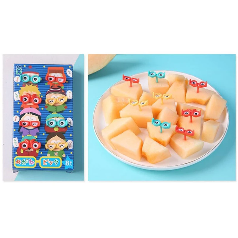 funny eyes face food picks for Bento Box Lunch Box - modeS4u