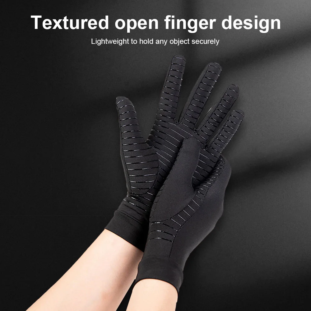 Sports Gloves Copper Fiber Spandex Touch Screen Running Cycling Winter Full Finger