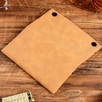 Pochette à tabac vintage en cuir PU avec double fermeture éclair, sac à rouler le tabac avec poches, sac hydratant pour tabac givré 5
