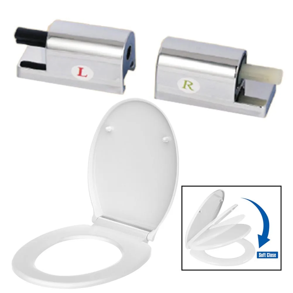 

Toilet Lid Hinges Toilet Soft Close Hinges Fixing Connector Toilet Cover Slowly Lowering Replacement Parts Home Hardware