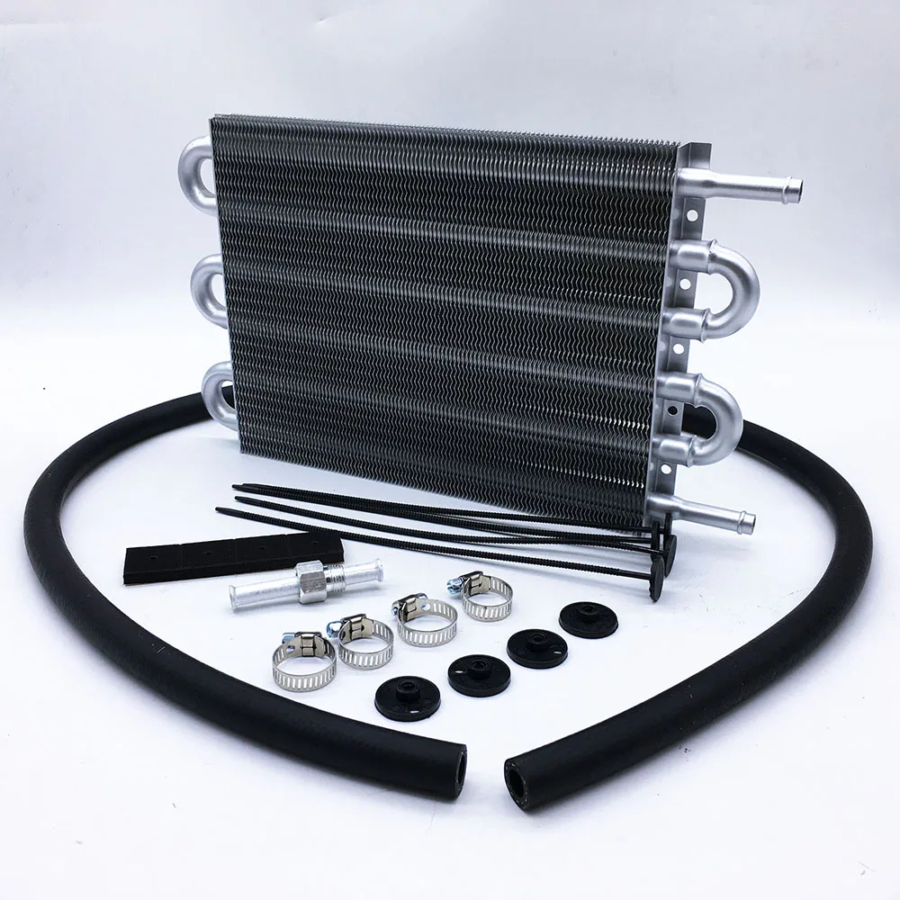 Oil Cooler Kit Oil Cooler Aluminum Transmission Oil Cooler 20Row 24Row 26Row Automatic Stacked Plate Radiator