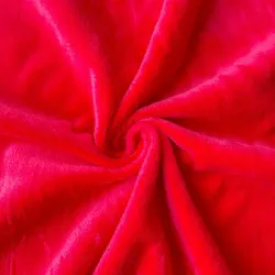 Luxurious Super Soft Plush Velvet Fabric for DIY Crafts & Home Textiles (Red)