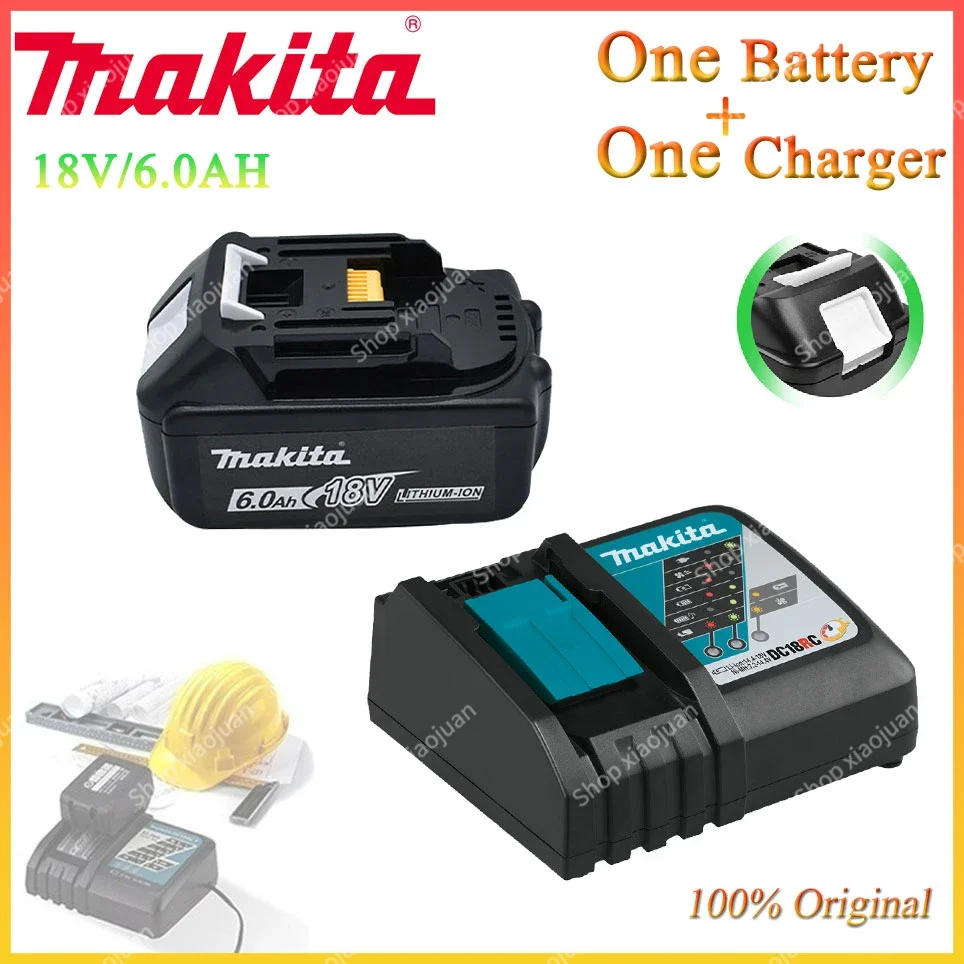 

Makita Charger 14.4V 18V Original DC18VRC Battery Charger Makita 6000mAh Bl1830 Bl1430 BL1860 BL1890 Tool Power Charger USB Prot