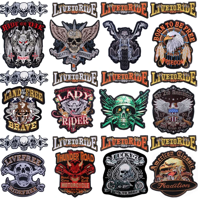 Shop Embroidered Patches for Clothing | Iron-On Stickers: Lantern Man,  Skull Biker Stripes, and More | Buy Jackets Patches Online