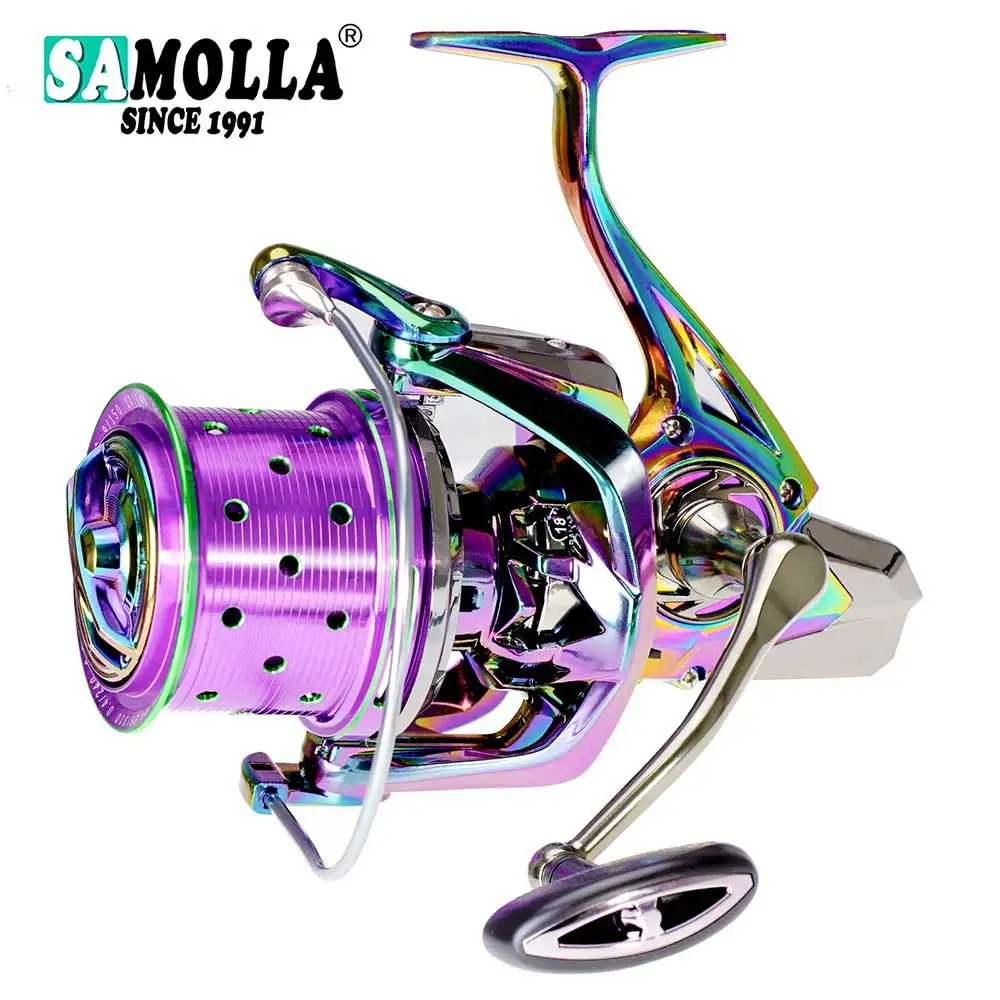 Spinning Fishing Reels Fishing Reels Metal Fishing Spinning Reel Coil Saltwater 25KG Max Drag 18+1BB Carretilha Freshwater All Metal Body Moulinet LS8000-12000 Spool