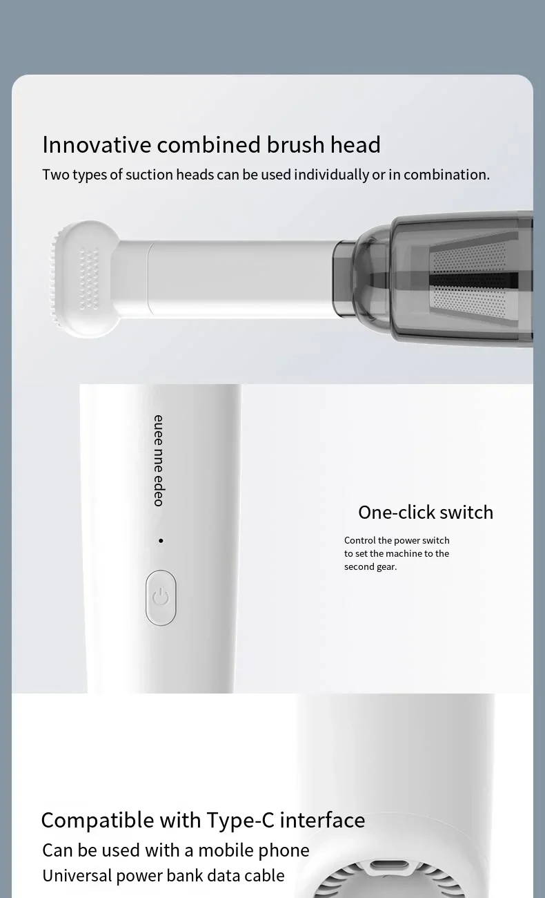 Handheld Car Vacuum - Powerful Suction Mini Cordless Portable Cleaner | Rechargeable Wet Dry