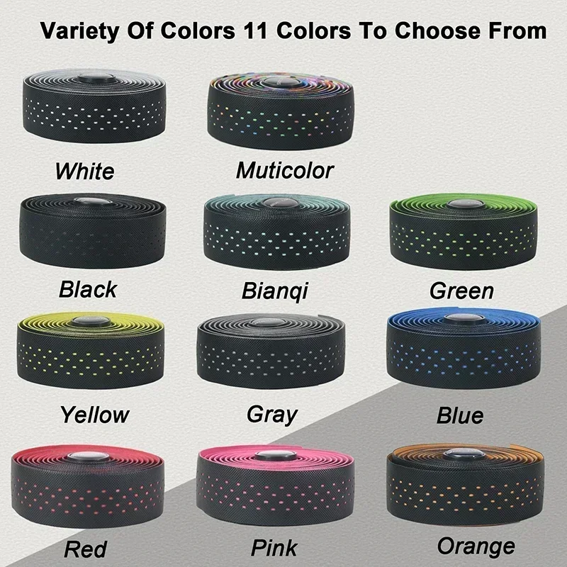Road Bike Handlebar Tape Bicycle Silica Gel EVA Perforated Bar Wrap Belt Breatha